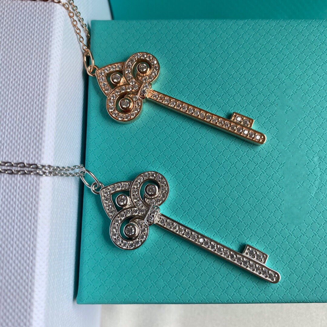 Tiffany Key Necklace Cubic Zirconia