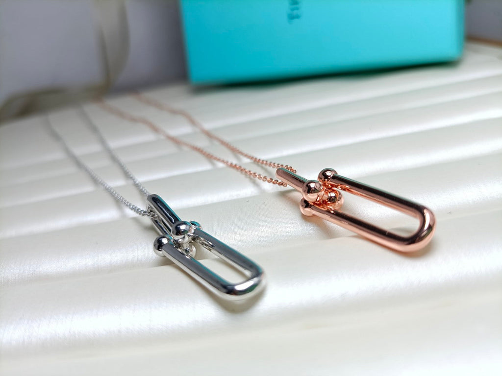 Tiffany Hardwear Drop Double Link Pendant Necklace