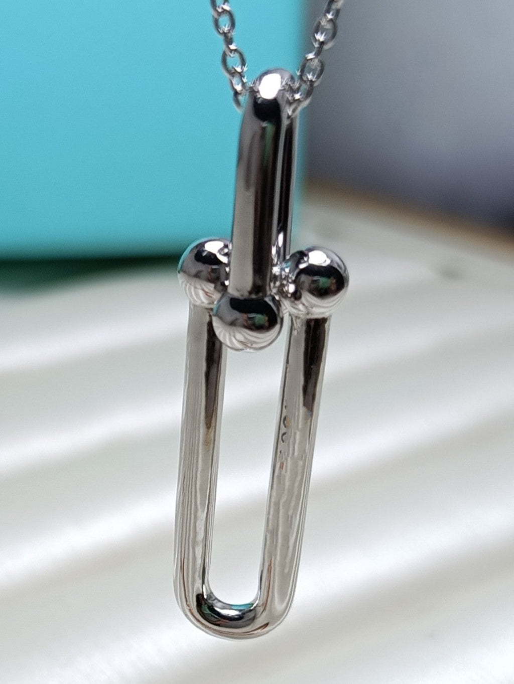 Tiffany Hardwear Drop Double Link Pendant Necklace