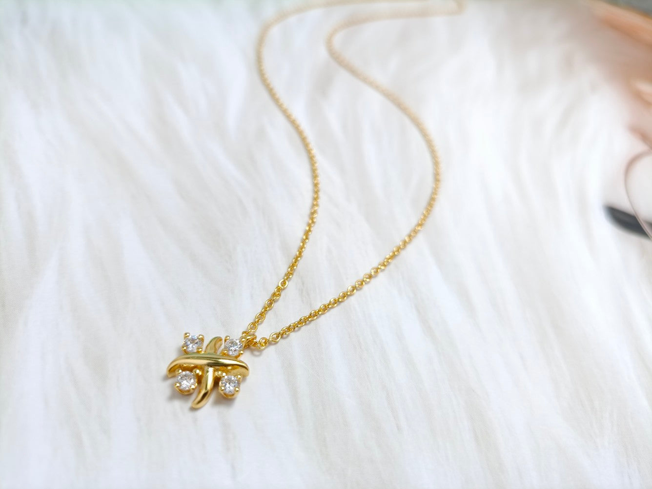 Tiffany Pinwheel Necklace Cubic Zirconia