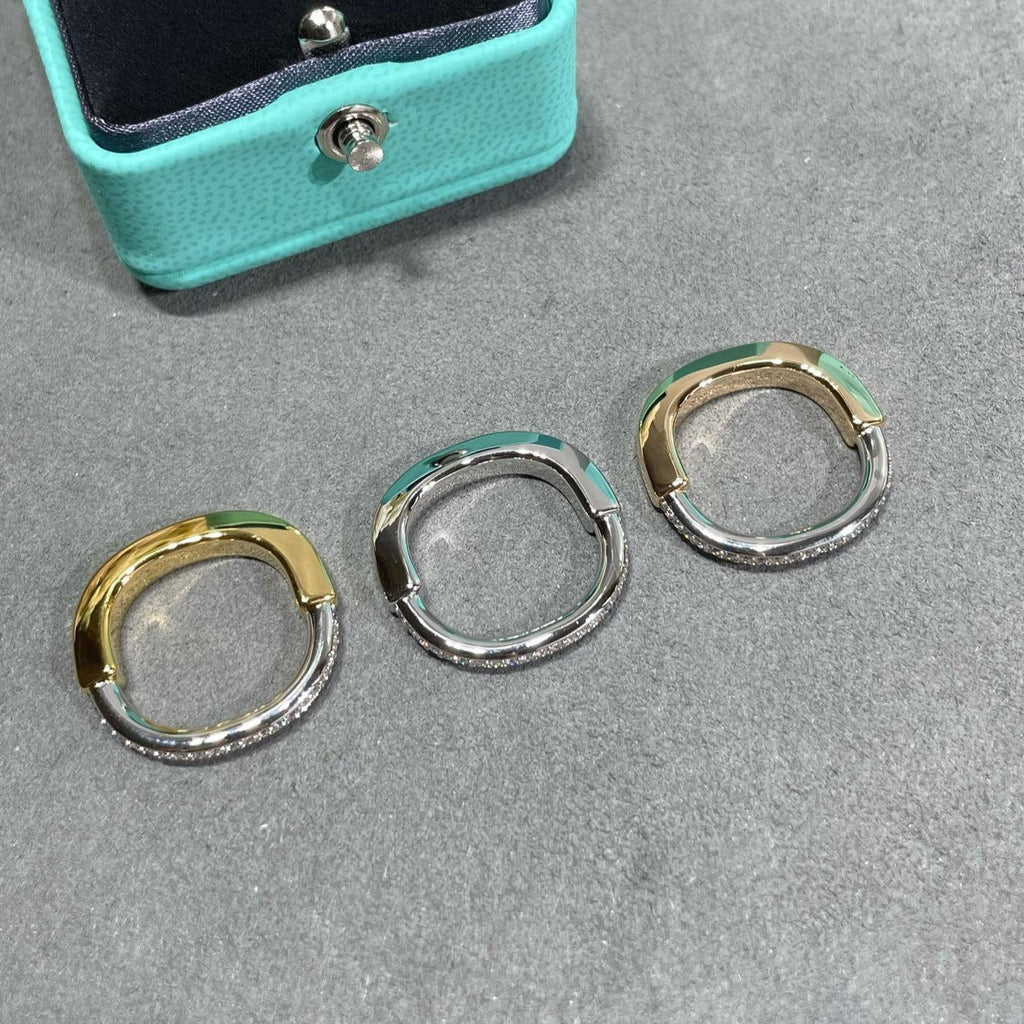 Tiffany Lock Cubic Zirconia Ring