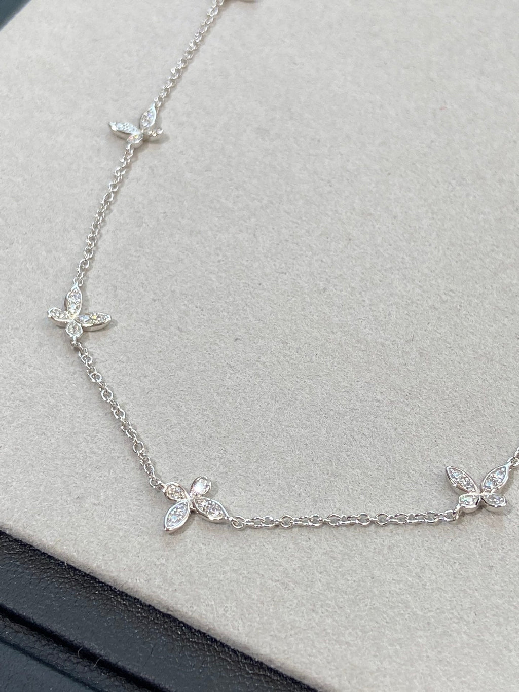 Graff Classic Butterfly Petite Cubic Zirconia Silver Necklace