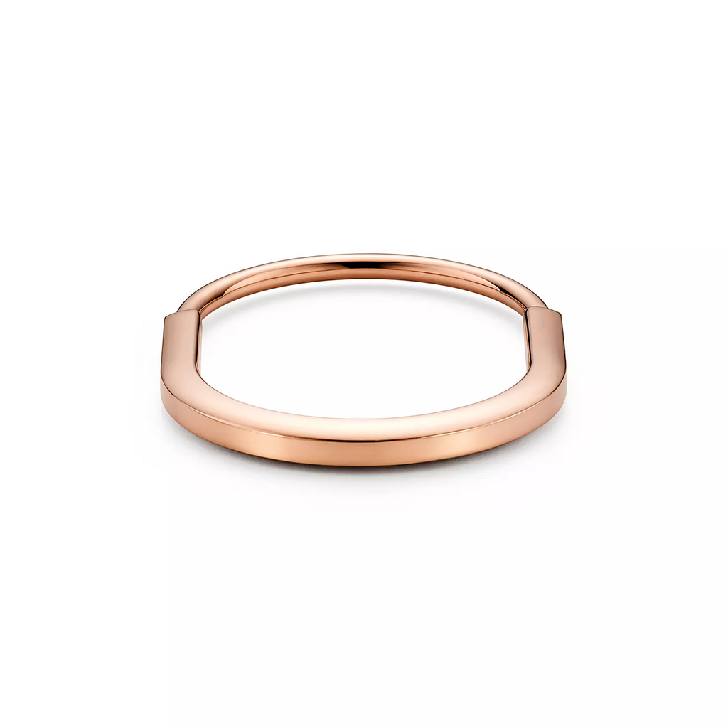 Tiffany Lock Bracelet Rose Cubic Zirconia Pink Gold