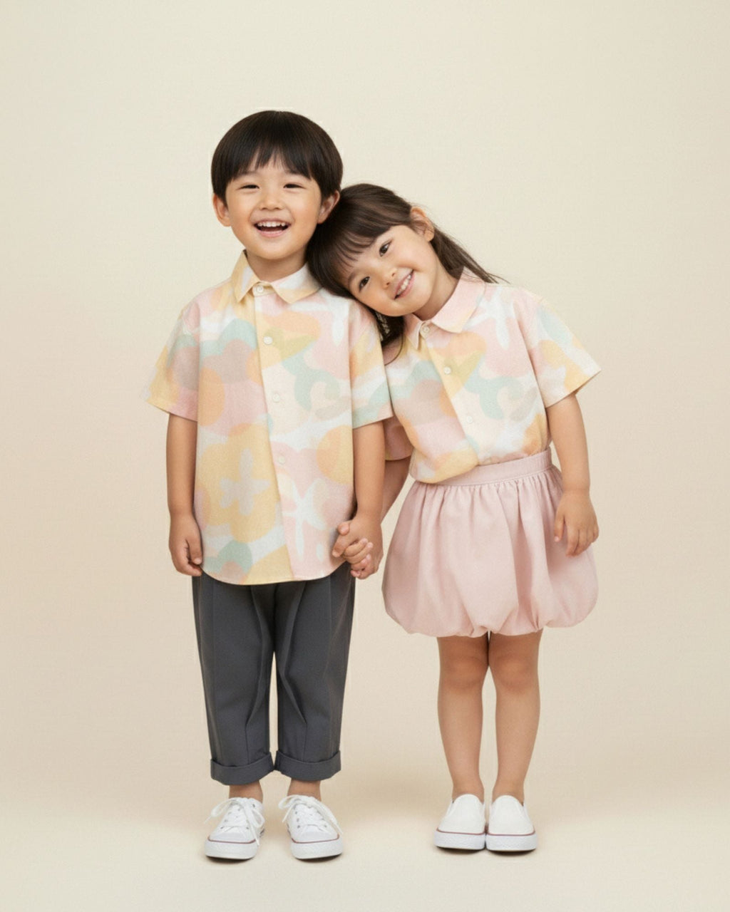 Blissful Blooms Asymmetrical Kids Shirt