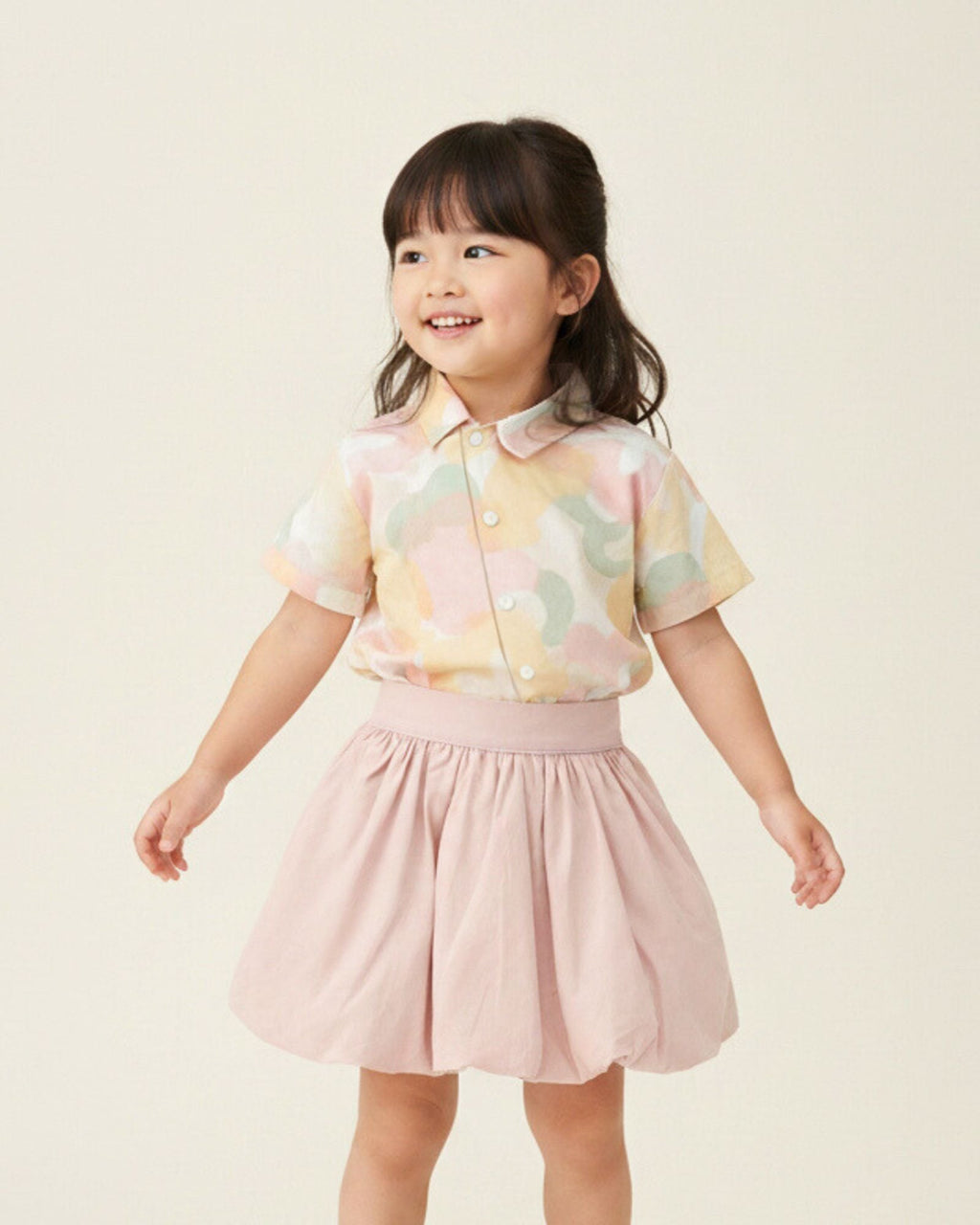 Blissful Blooms Asymmetrical Kids Shirt