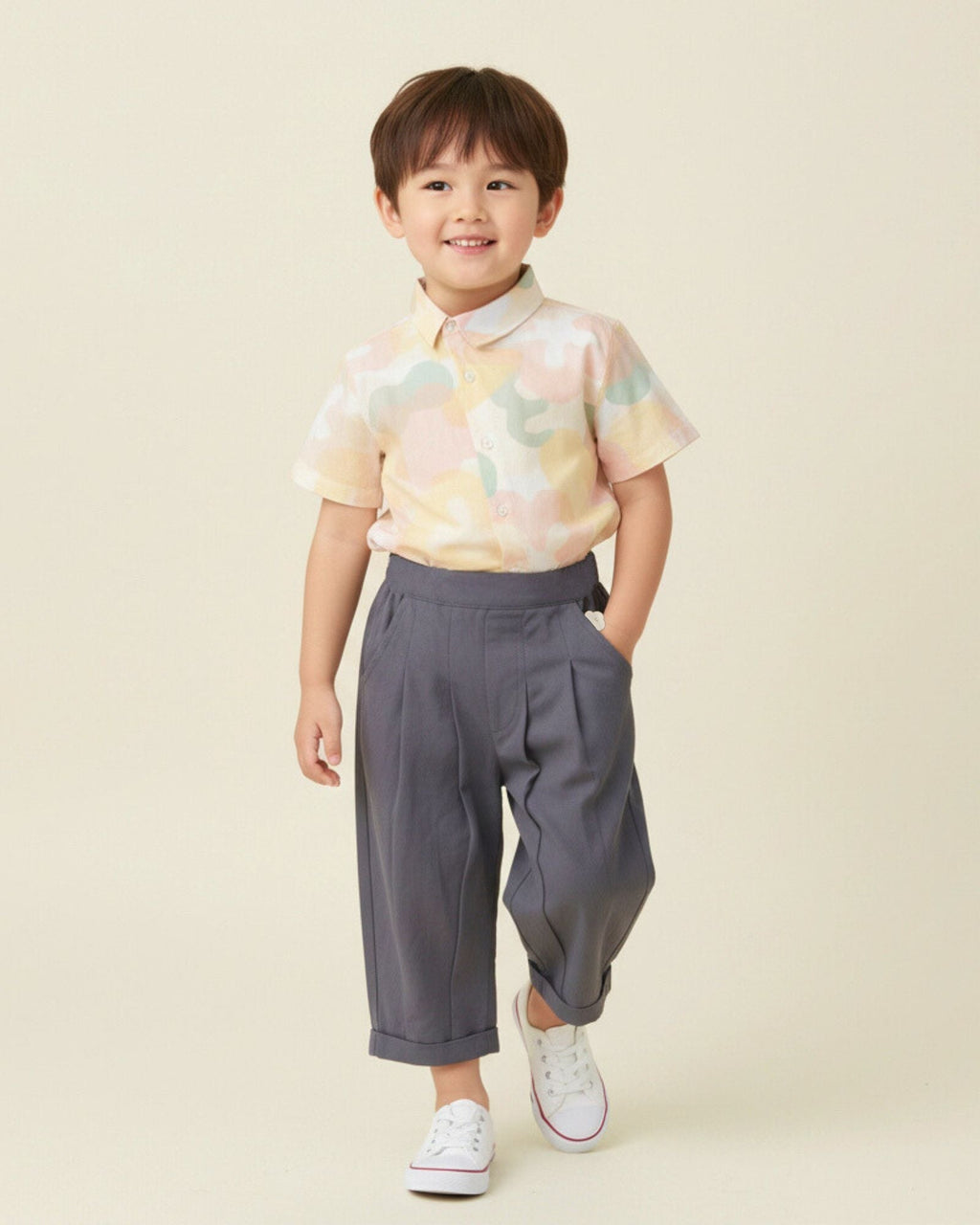 Blissful Blooms Asymmetrical Kids Shirt