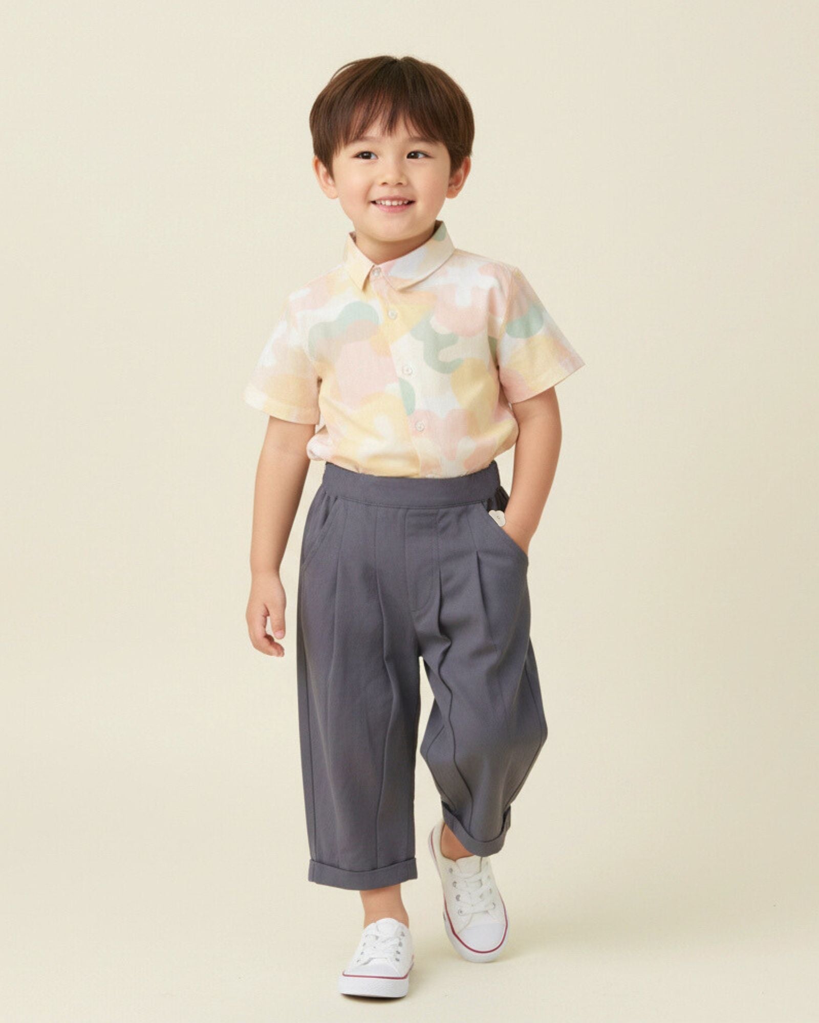 Blissful Blooms Asymmetrical Kids Shirt