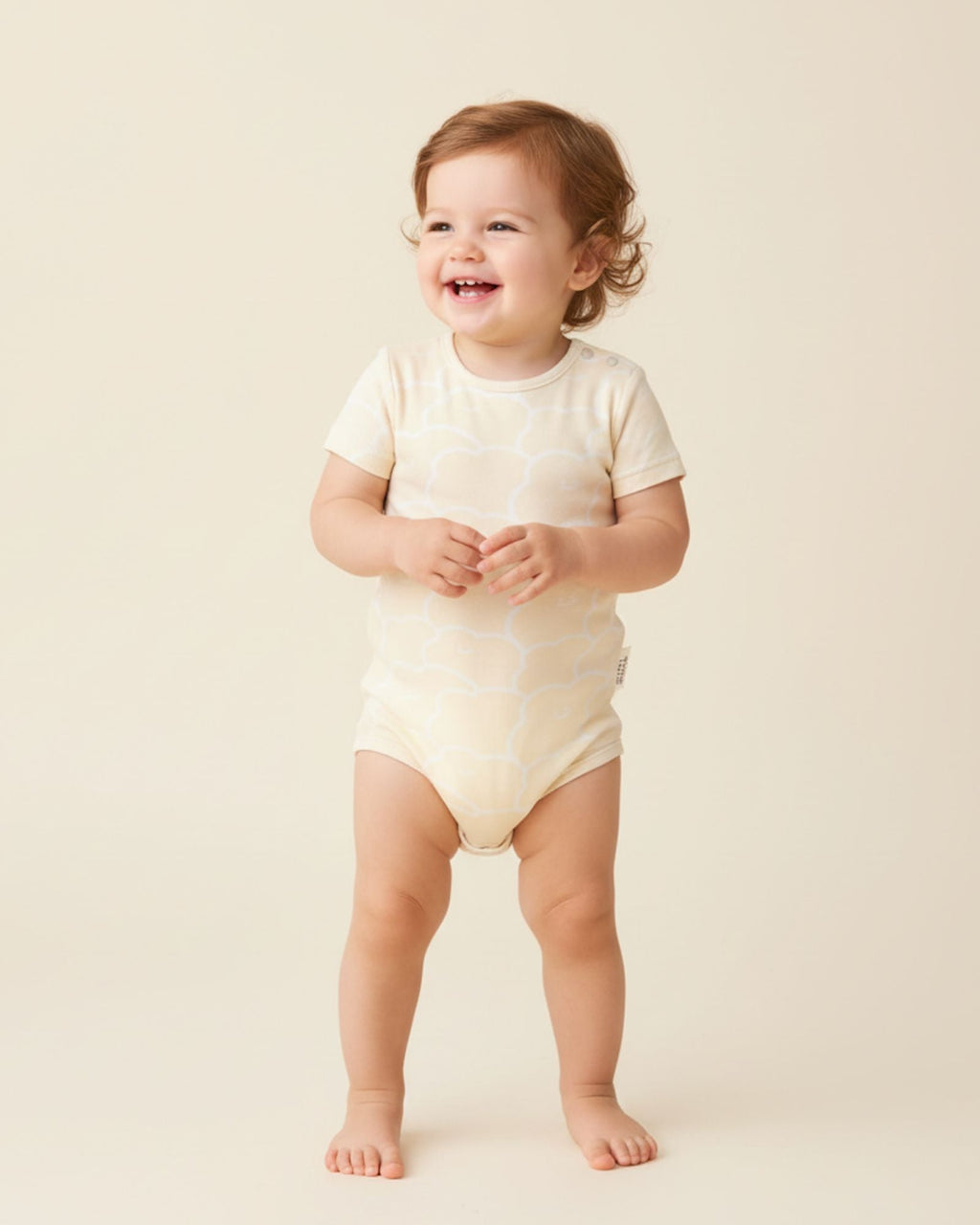 Cloud Baby Lounge Romper - Butterscotch