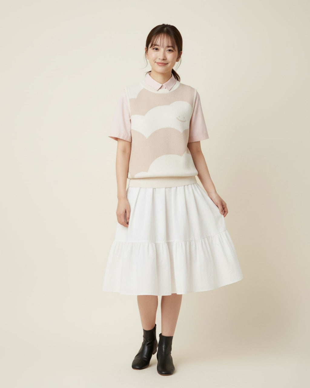 Mochi Cloud Crew Knitted Vest (Kids & Adults)