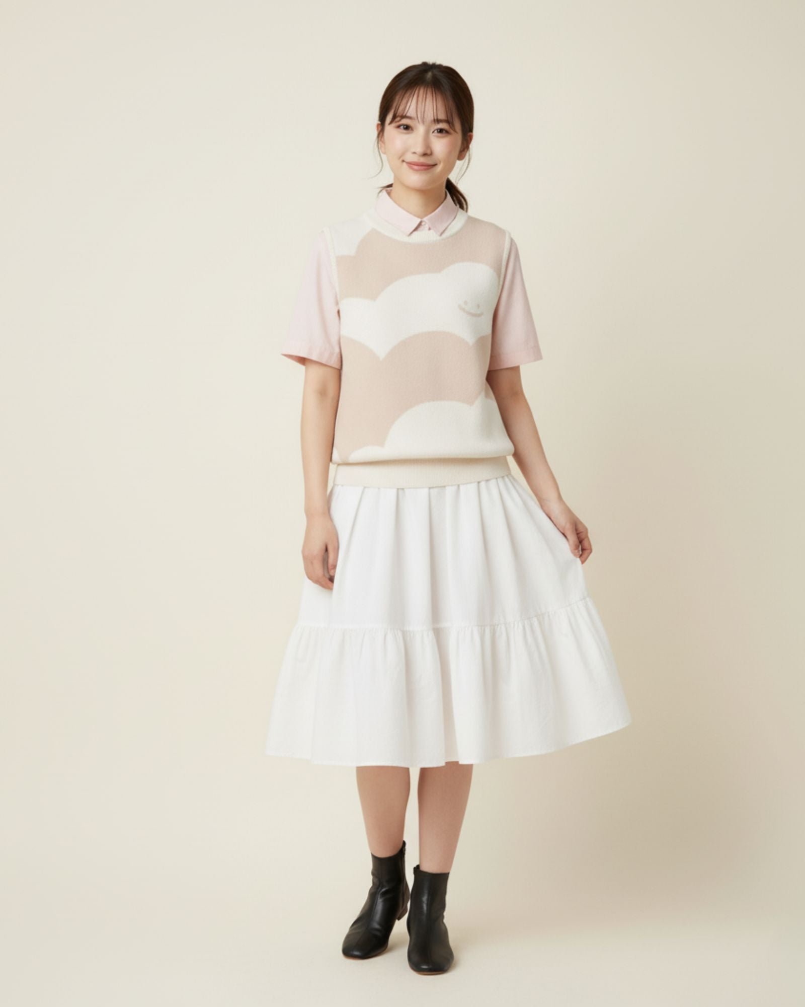 Mochi Cloud Crew Knitted Vest (Kids & Adults)