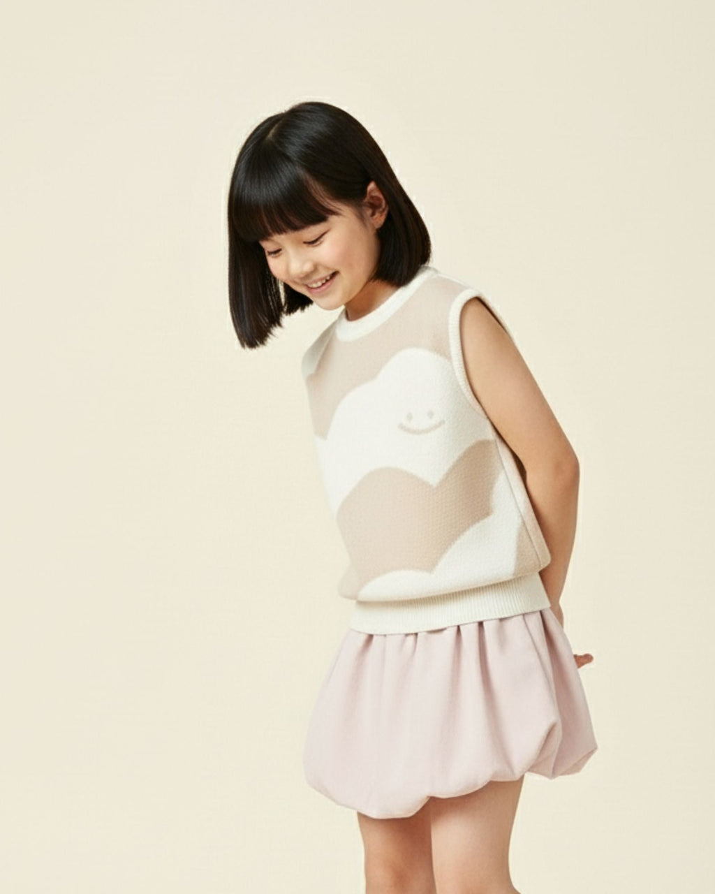 Mochi Cloud Crew Knitted Vest (Kids & Adults)