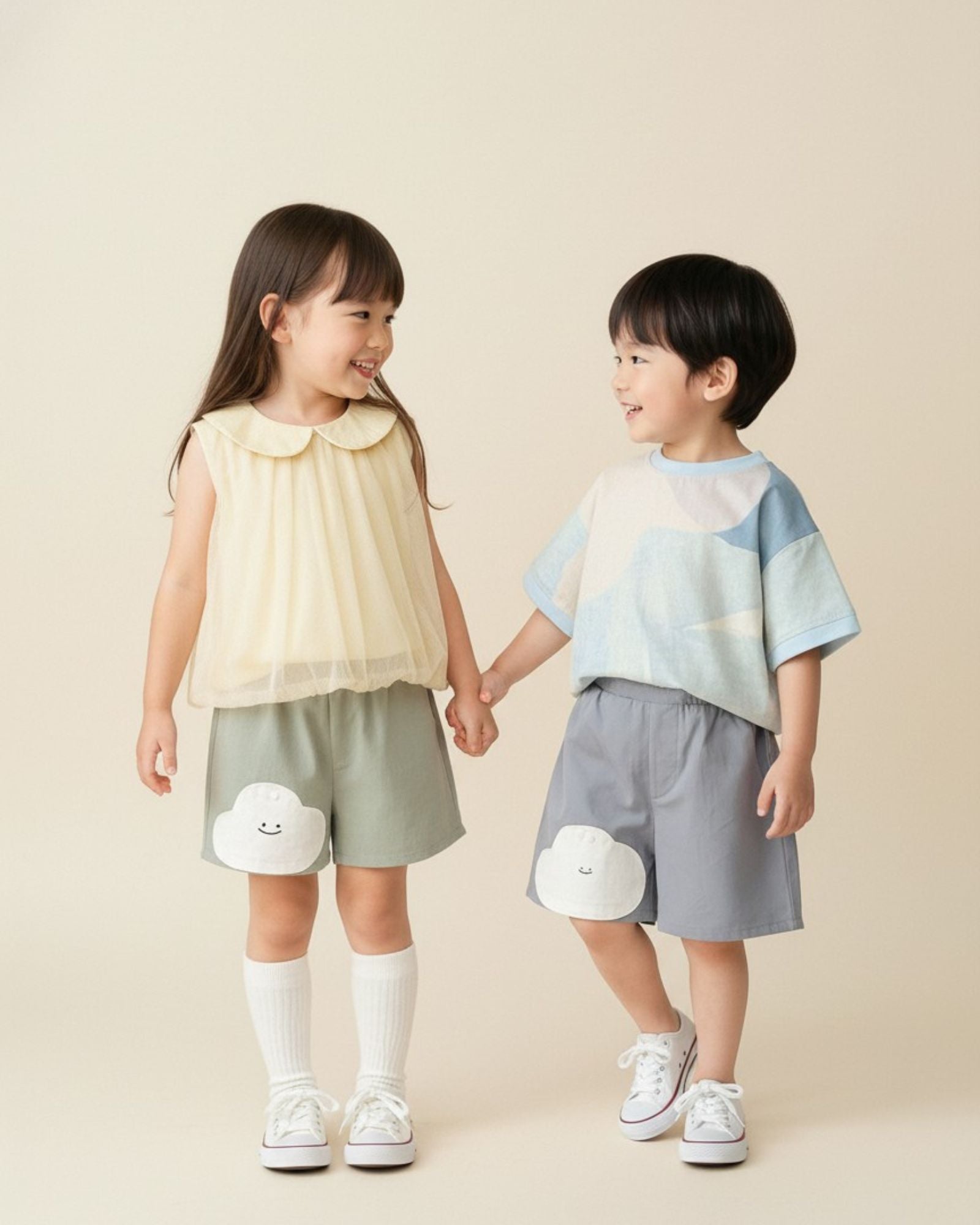 Mochi Cloud Kids Shorts - Olive