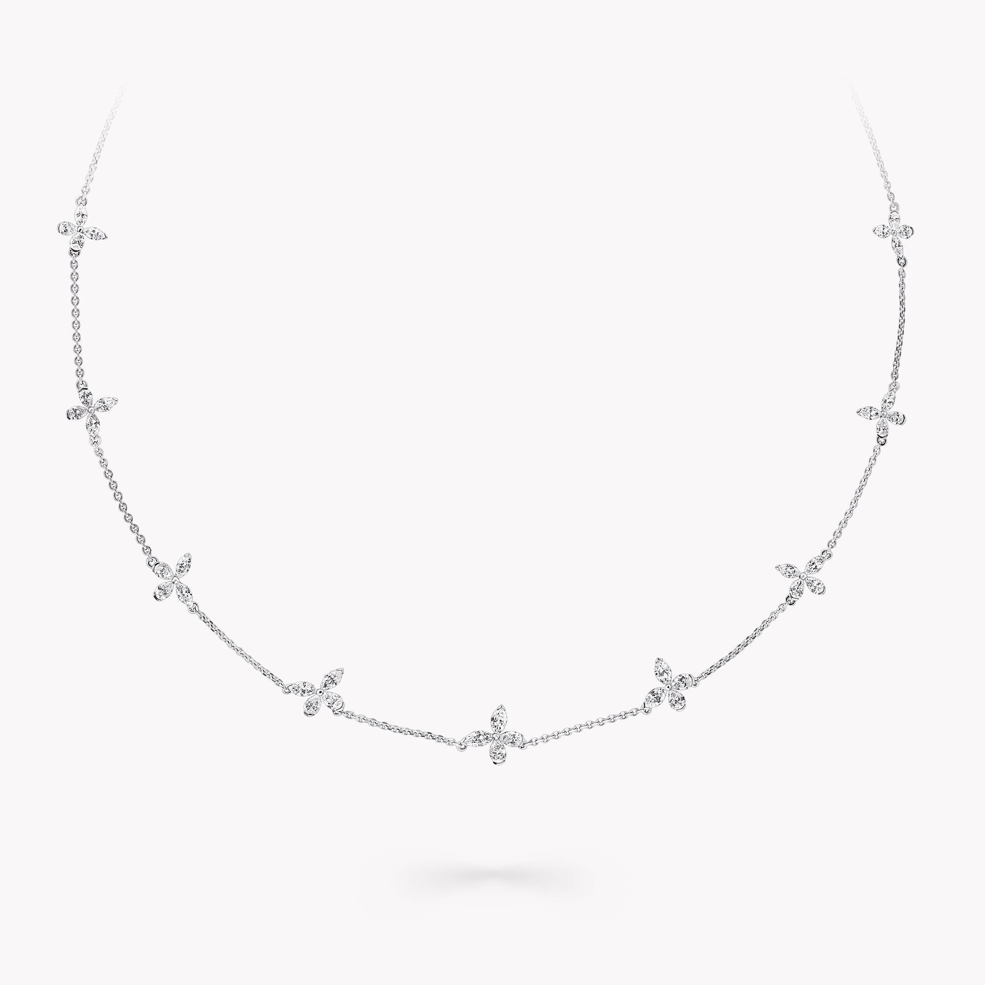 Graff Classic Butterfly Petite Cubic Zirconia Silver Necklace
