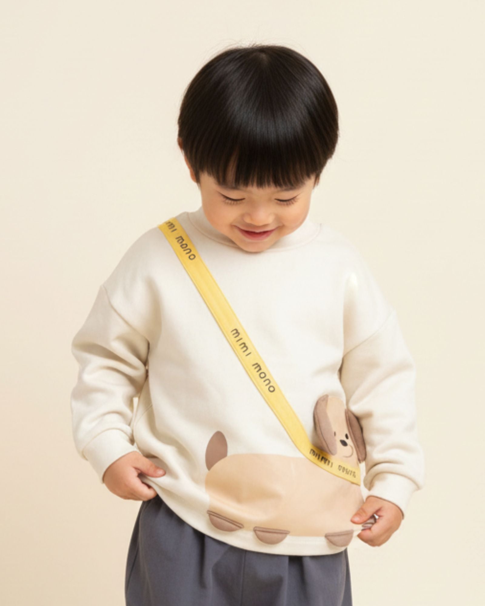 Sausage Dog Walk Long Sleeves Kids Sweatshirt