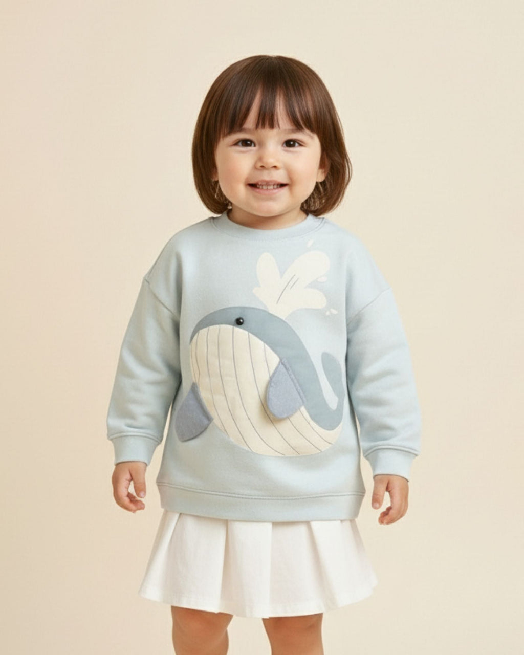 Whale of a Time Long Sleeves Kids Sweatshirt
