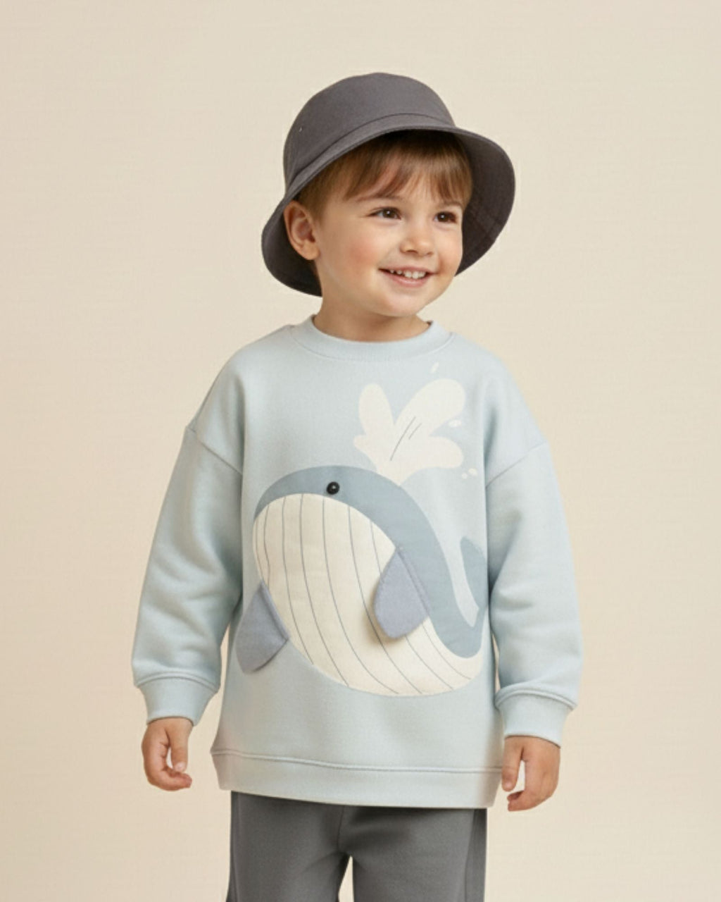 Whale of a Time Long Sleeves Kids Sweatshirt