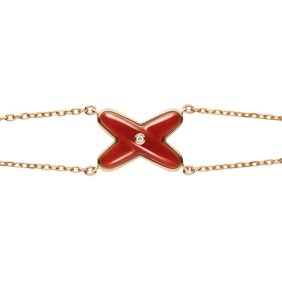 Chaumet Jeux Bracelet Carnelian Pink Gold 1 Cubic Zirconia