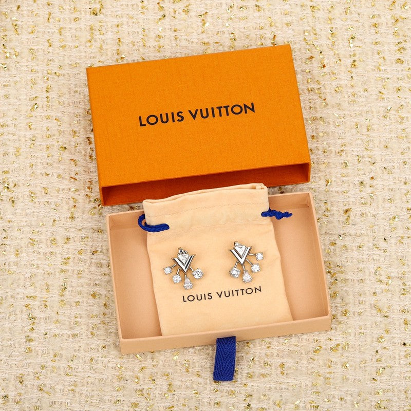 18K Louis Vuitton Diamomd Earrings