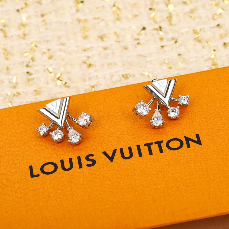 18K Louis Vuitton Diamomd Earrings