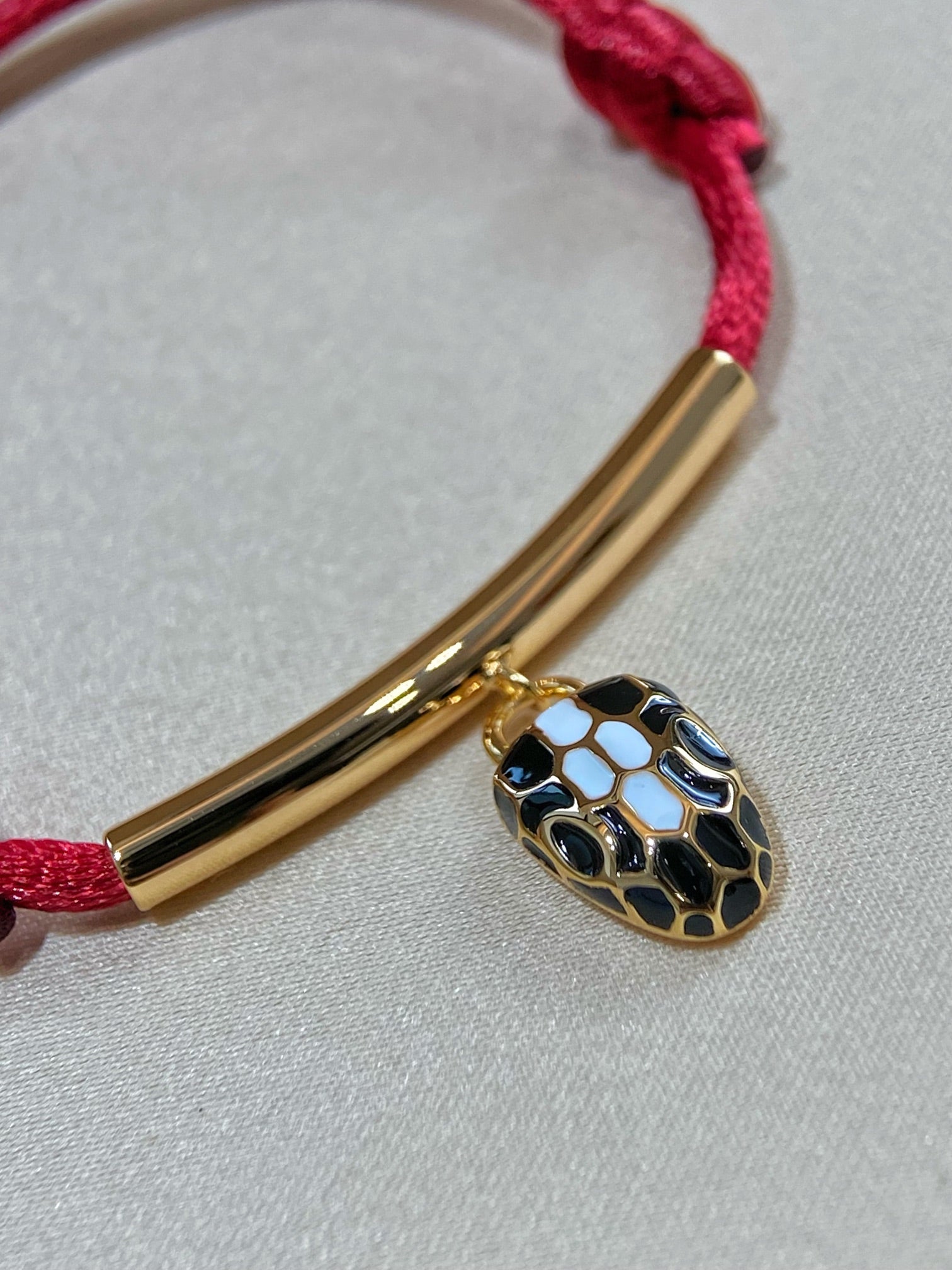 Bvlgari Red Snake Rope Bracelet
