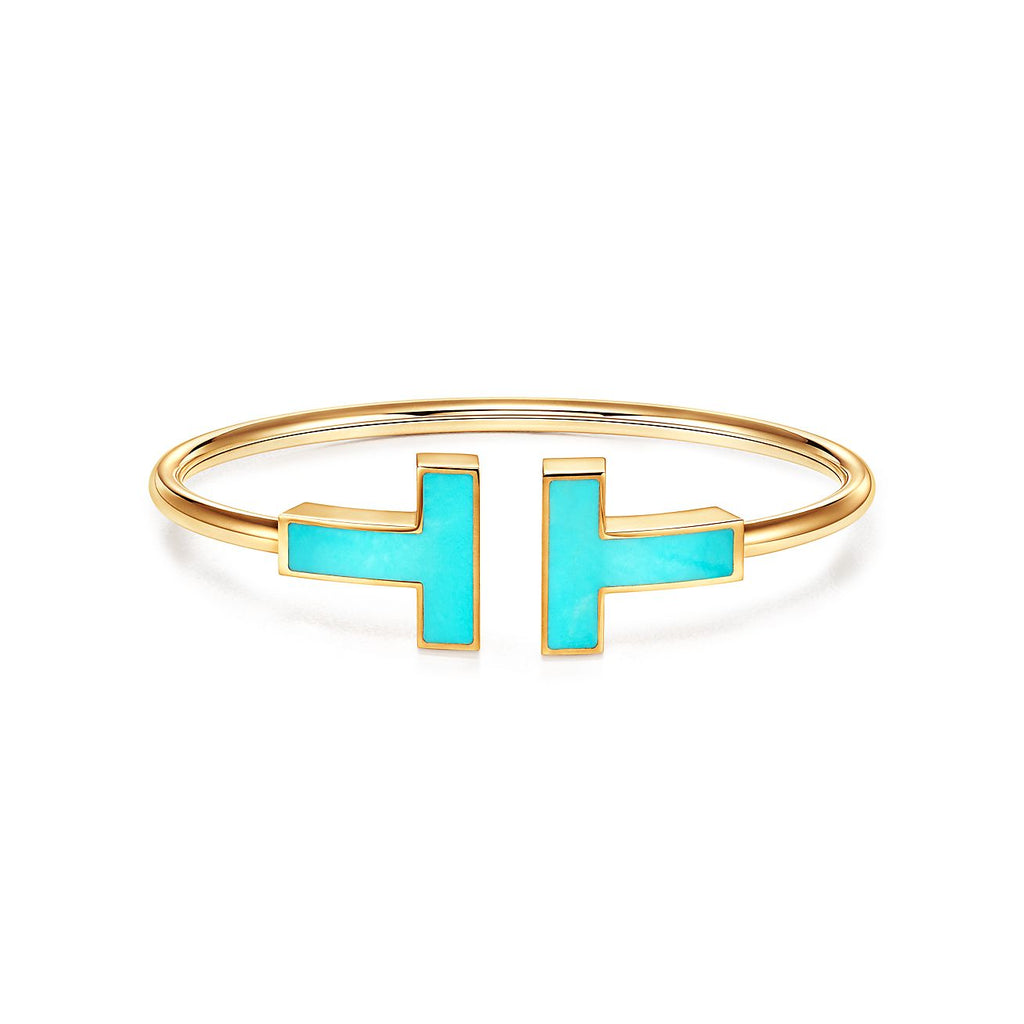 Tiffany T Wide Turquoise Open Bracelet